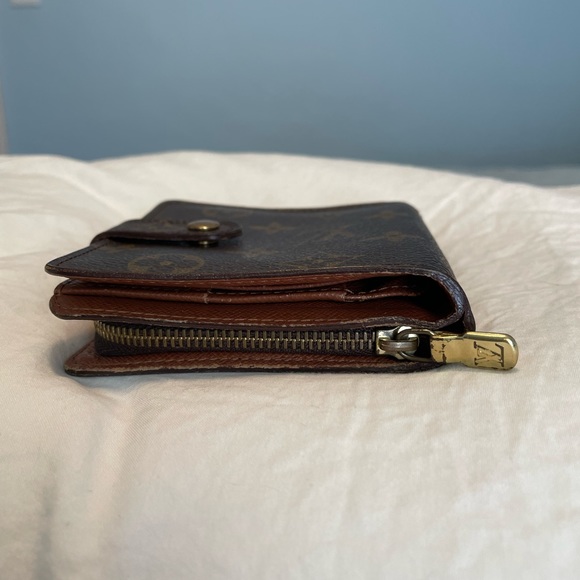 CA0968 Louis Vuitton Compact Zip Monogram Canvas Bifold Wallet Brown - Picture 5 of 12